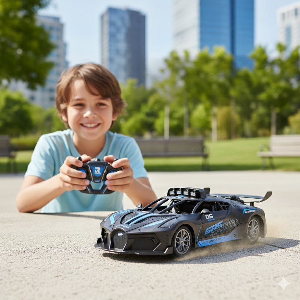 Voiture Télécommandée 1:18 – Drift & Conduite Facile | Batterie Rechargeable + Télécommande