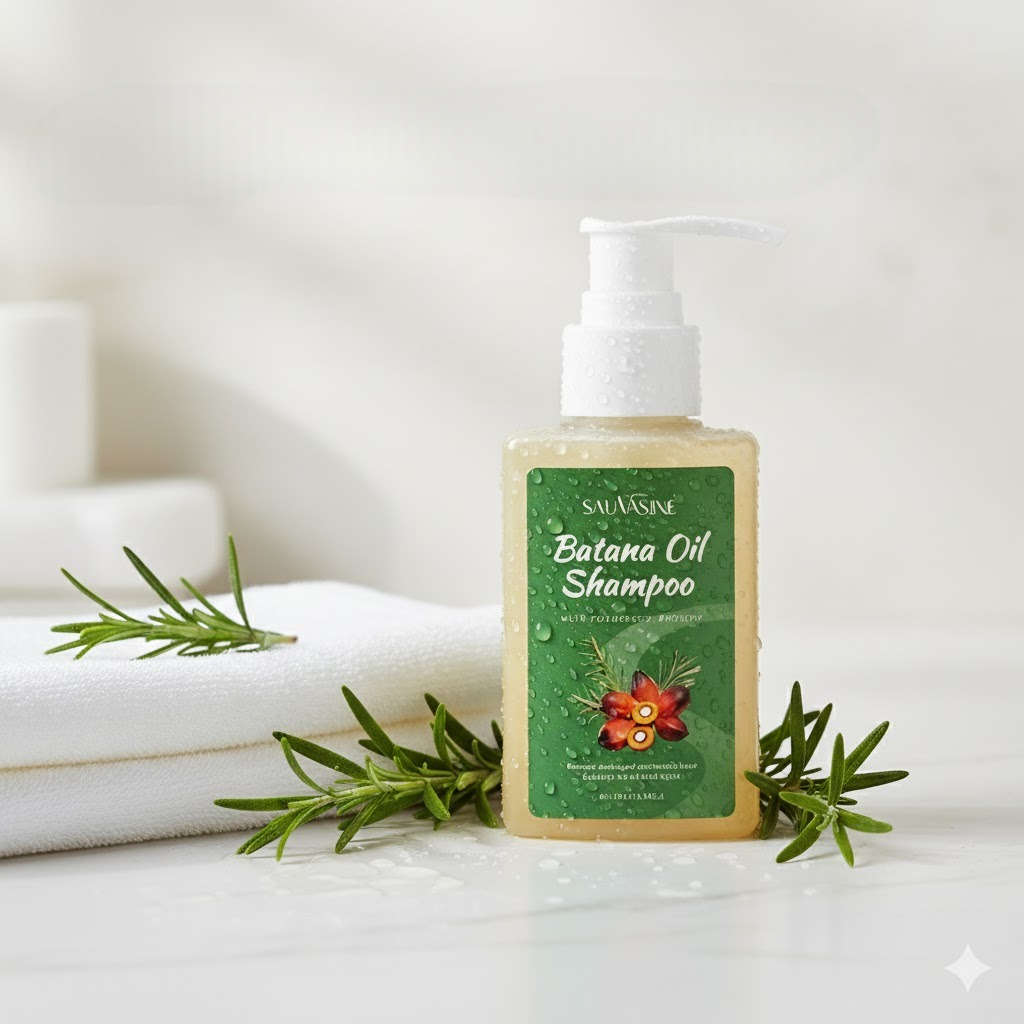 Shampooing à l’Huile de Batana SAUVASINE – Croissance, Réparation & Nutrition du Cuir Chevelu