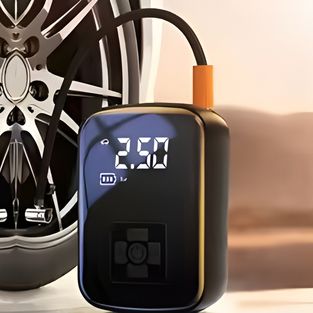 Pompe à Air Portable 100W – Sans Fil & Filaire, Gonfleur Intelligent Auto Moto Vélo Balle avec Éclairage LED