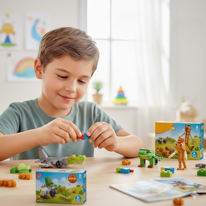 Mini Blocs de Construction Éducatifs – Développement Créatif & Cognitif (les 8 boîtes)