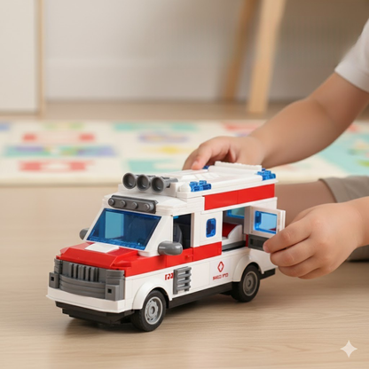 Bus Télécommandé  avec Portes Ouvrantes & Lumières –  Modèles Scolaire / Ambulance / Touristique