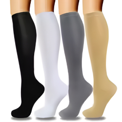 Chaussettes de Contention Noires Unisexes Compression- Confort, Circulation & Style