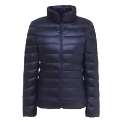 Doudoune Femme  – Manteau d’Hiver Chaud Zippé, Longueur Hanches