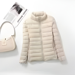 Doudoune Femme  – Manteau d’Hiver Chaud Zippé, Longueur Hanches