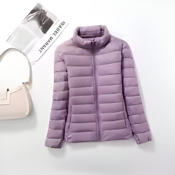 Doudoune Femme  – Manteau d’Hiver Chaud Zippé, Longueur Hanches